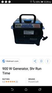 2 power craft 900 watt generators