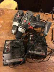 2 Porter Cable 18v drills w chargers