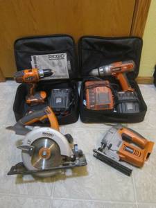 set of Ridgid cordless power tools (Deer River, MN)