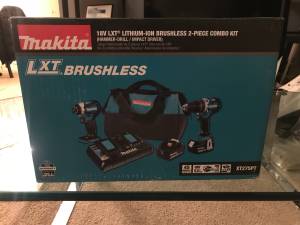 Makita LXT Brushless 2 piece combo hammer-drill/impact driverBRAND NEW