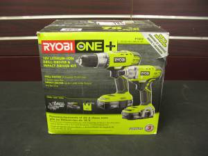 Ryobi P1832 18V Drill And Impact Driver Kit In Box (oakdale)