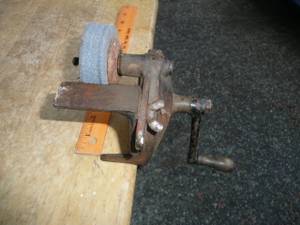 Vintage Grinder Hand Crank Clamp-on Sharpener (Bellevue)