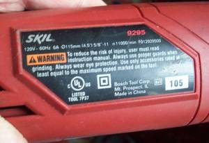 Skill grinder - side grinder - disk cutter (E Mississippi and So Monaco Pkwy)