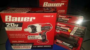 20 Volt 1/2 Impact Wrench W/2 Batteries & Charger New!$149 (Muskegon)