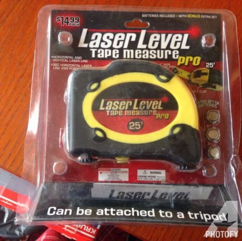 Laser Level Tape Measure Pro and Craftsman 9-in. Buffer/Polisher