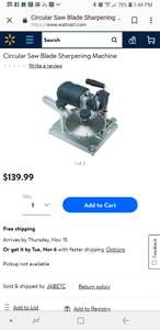 Circular / Miter Saw Blade Sharpening Machine W/extra diamond wheel