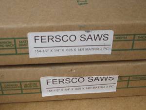 (5) fersco saws 154-1/2 x 1/4 x .025 x 14r matrix band saw blades (Bklyn)