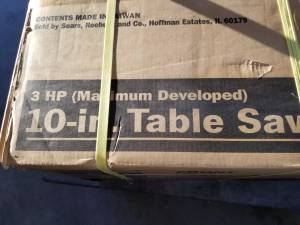 Craftsman 3hp 10in Heavy Duty Table Saw (Nib) Model # 922831