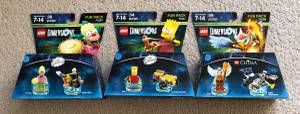 LEGO Dimensions New Sealed Fun Packs x3 Simpsons Xbox Wii U PLayStation PS