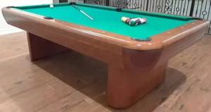 Trade Brunswick 8' Gibson Mahogany Pool Table w/ Matching Accesories