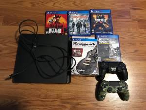 PlayStation 4 Slim with accessories