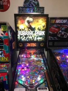 Refurbished Data East Jurassic Park arcade pinball machine (Bartlett)