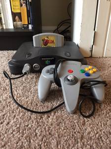 Nintendo 64 w/ Controller and Ocarina of Time Great Condition (Broad Ripple)