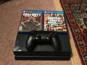 PS4 and two games $220 obo (Powell)
