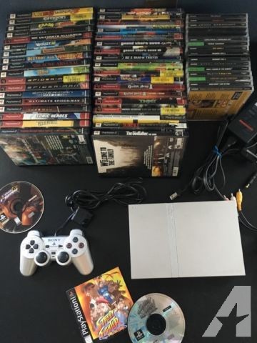 PlayStation PS2 Console, Controller, 36 PS2 Games, 17 PS1 Games