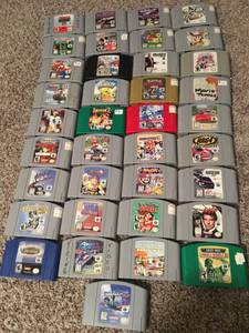 N64 Games and console with 4 controllers!!