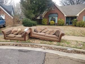 CURB ALERT! Free couch and loveseat (Bartlett)