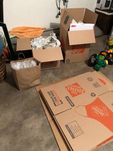 Moving boxes and supplies. (Norman)