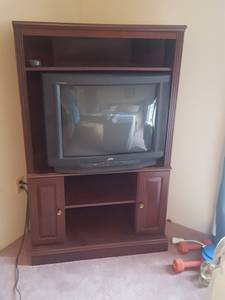 Free entertainment center and television (Franklin Furnace)