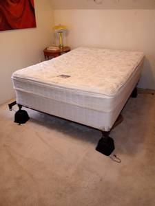 Free full size bed: Mattress, Box Spring, Frame (White River Junction, VT)