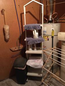 Metal laundry utility shelf (Cottonwood Heights) $1