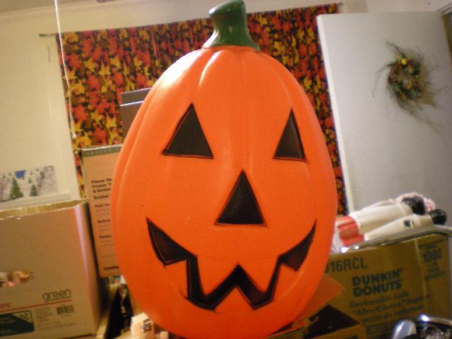 Plastic Light up Halloween Pumpkin