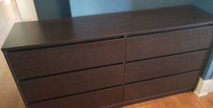 Moving Sale: Leather Sofa, Futon Frame Bed, IKEA Dresser