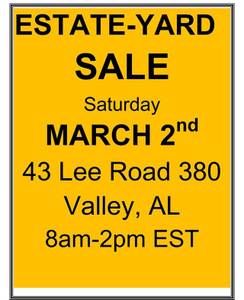 Estate / Yard Sale (Valley, AL)
