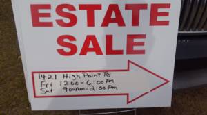 Estate Sale (1421 High Point Road)