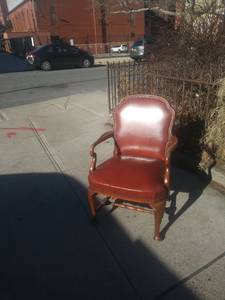 Vintage Leather Chair - Free Local Delivery - Park Slope