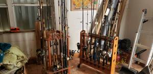 Fishing poles rods and reels fenwick Penn star rods fin nor yard sale (Key