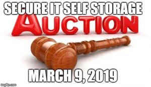 Auction, Auction @ Secure It Self Storage on March 9. 2019 (Spokane)