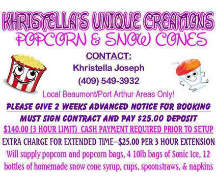 Khristella's Unique Creations Popcorn & Snow Cones