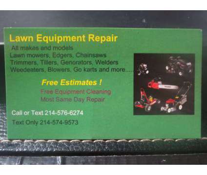 Lawn mower and Equipment Repair and tune ups fast and cheap
